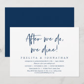 Nadat we dat hebben gedaan, dineren we Elopement B Kaart (Voorkant / Achterkant)