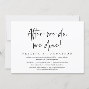Nadat we dat hebben gedaan, dineren we Elopement B Kaart