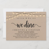 Nadat we dat hebben gedaan, dineren we, rustiek hu kaart (Voorkant)