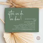 Nadat we dat hebben gedaan, drinken we een weddens kaart