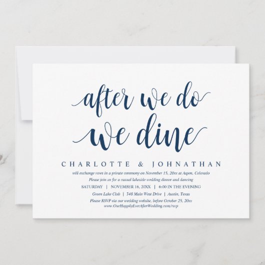 Nadat we dat hebben gedaan, gooien we de Elopement Kaart (Voorkant)