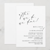 Nadat we doen, dineren we, bruiloft Elopement Dine Kaart (Voorkant / Achterkant)