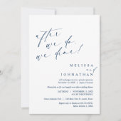 Nadat we doen, dineren we, bruiloft Elopement Dine Kaart (Voorkant)