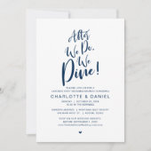 Nadat we doen, dineren we, post bruiloft brunch kaart (Voorkant)