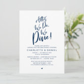 Nadat we doen, dineren we, post bruiloft brunch kaart (Staand voorkant)