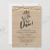 Nadat we doen, dineren we, post bruiloft brunch kaart (Voorkant)