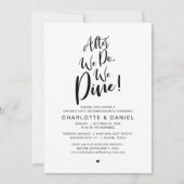 Nadat we doen, dineren we, post bruiloft brunch kaart (Voorkant)