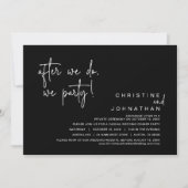 Nadat we doen, feesten we, bruiloft diner, zwart kaart (Voorkant)