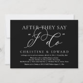 Nadat ze zeggen dat ik dat doe, bruiloft elopement kaart (Voorkant)