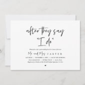 Nadat ze zeggen dat ik dat doe, is het na bruiloft kaart (Voorkant)