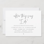 Nadat ze zeggen dat ik dat doe, na de bruiloft Bru Kaart (Voorkant)