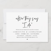 Nadat ze zeggen dat ik dat doe, na de bruiloft Bru Kaart (Voorkant)