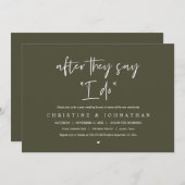 Nadat ze zeggen dat ik dat doe, na de bruiloft Bru Kaart (Voorkant / Achterkant)