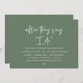 Nadat ze zeggen dat ik dat doe, na de bruiloft Bru Kaart (Voorkant / Achterkant)