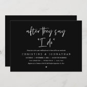 Nadat ze zeggen dat ik dat doe, na de bruiloft Bru Kaart (Voorkant / Achterkant)