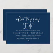 Nadat ze zeggen dat ik dat doe, na de bruiloft Bru Kaart (Voorkant / Achterkant)