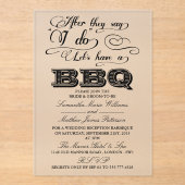 Nadat ze zeggen dat ik dat wel doe, hebben we een acryl uitnodigingen (Voorkant)