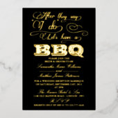 Nadat ze zeggen dat ik dat wel doe, hebben we een  folie uitnodiging (Voorkant)