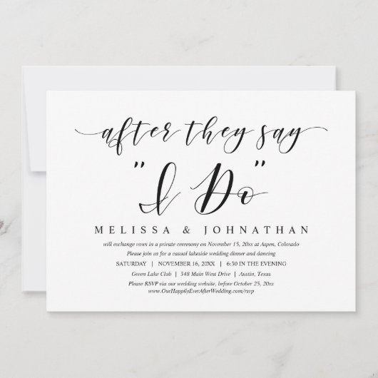 Nadat ze zeggen dat ik dat wel doe, trouwt ze met  kaart (Voorkant)