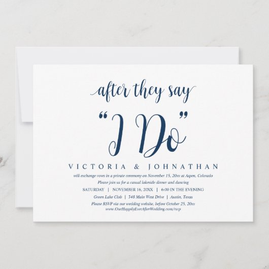 Nadat ze zeggen dat ik dat wel doe, zal ik Elopeme Kaart (Voorkant)