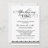 Nadat ze zeggen dat ik zwart-wit bruiloft brunch d kaart (Voorkant)