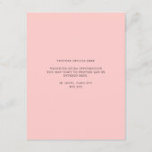 Nade en Roze met Silver Foil Wedding Guest - Gegev Informatiekaartje (Achterkant)
