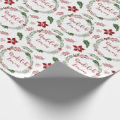 Nadelek Lowen, vrolijk kerstfeest in Cornish Wreat Cadeaupapier (Hoek)