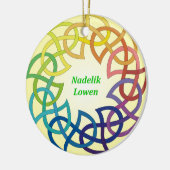 Nadelik Lowen - Cornish Kerstversient Keramisch Ornament (Links)