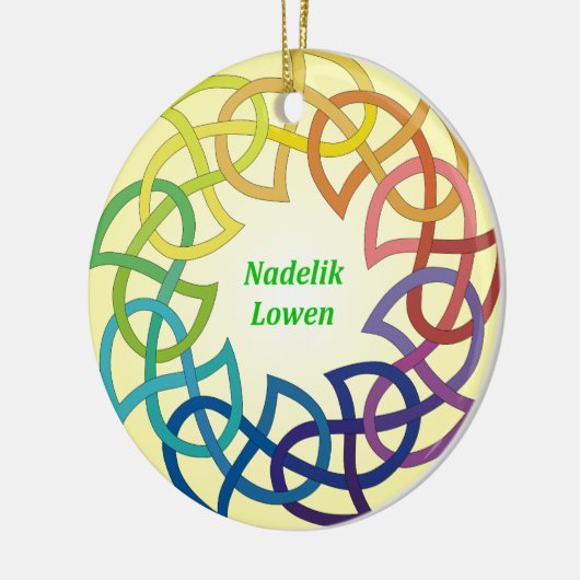 Nadelik Lowen - Cornish Kerstversient Keramisch Ornament (Links)