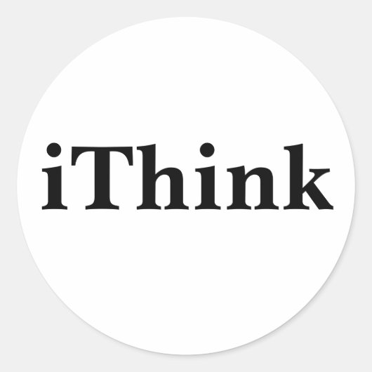 nadenken ronde sticker (Voorkant)