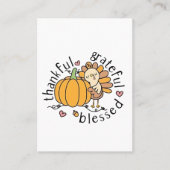 Nadenkend Dankbaar Gezegend Kerstmis Grappig  Contactkaartje (Voorkant)