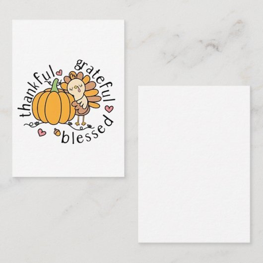 Nadenkend Dankbaar Gezegend Kerstmis Grappig  Contactkaartje (Voorkant / Achterkant)