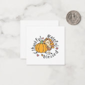 Nadenkend Dankbaar Gezegend Kerstmis Grappig Notitiekaartje (Voorkant / Achterkant in situ)