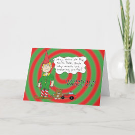 Nadenkend Elf Feestdagen Kaart
