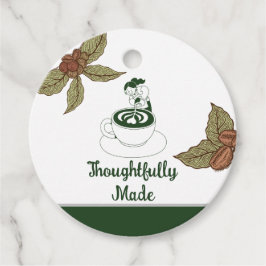 Nadenkend Gemaakte Koffie Latte Art Gift Tag Bedankjes Labels