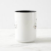 Nadenkend Noordse Raven Natuurliefhebber Monogram Mok (Midden)