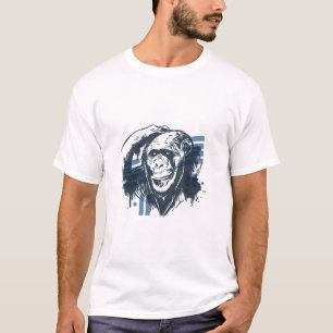 Nadenkende chimpansee aap t-shirt