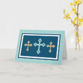 Nadenkende, christelijke bidkaart kaart (Gele Bloem)