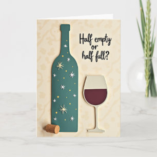 Nadenkende Fles Verjaardagskaart Kaart