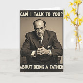 Nadenkende Vaderdag Blik Kaart (Gele Bloem)