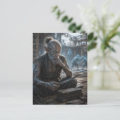 Nadenkendheid / Bladmaker / Worstelaars' Tatami Briefkaart (Staand voorkant)
