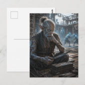 Nadenkendheid / Bladmaker / Worstelaars' Tatami Briefkaart (Voorkant / Achterkant)