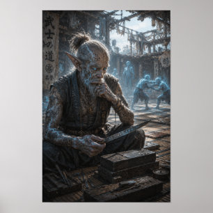 Nadenkendheid / Bladmaker / Worstelaars' Tatami Poster