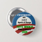 Nader Anti-Centrist Button (Voorkant /achterkant)
