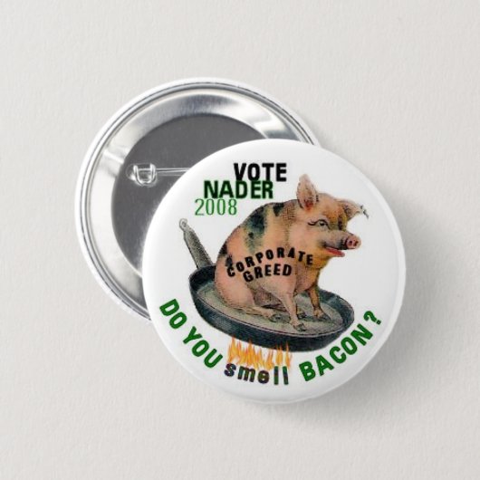 Nader Greedy Pig Button (Voorkant /achterkant)