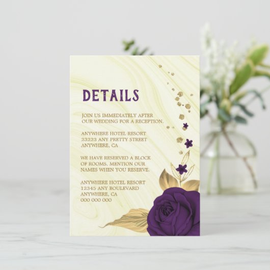 Nadere bijzonderheden over de florale marmering va informatiekaartje (Staand voorkant)