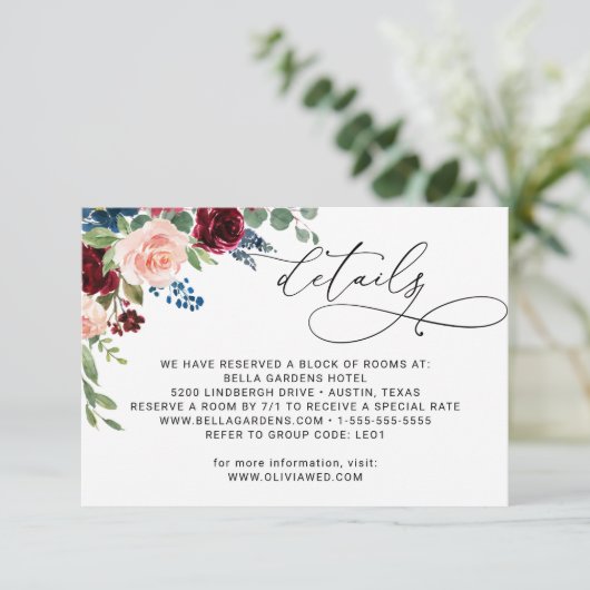 Nadere bijzonderheden over het Roos van de Bourgog Informatiekaartje (Staand voorkant)