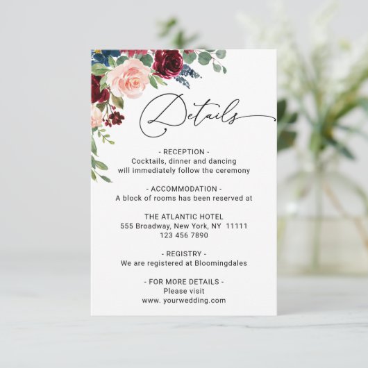 Nadere bijzonderheden over het Roos van de Bourgog Informatiekaartje (Staand voorkant)