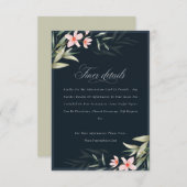 Nadere details over donkere marinebruiloft in het  informatiekaartje (Voorkant / Achterkant)