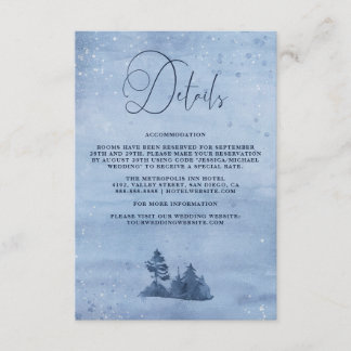 Nadere gegevens over de blauwe winterbruiloft in b informatiekaartje